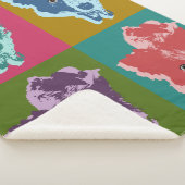 Couverture Sherpa Bordure Collie Stare Pop Art (3/4)