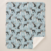 Couverture Sherpa Boston Terrier Bones and Paws (Devant)