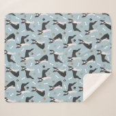 Couverture Sherpa Boston Terrier Bones and Paws (Devant (Horizontal))