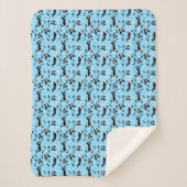 Couverture Sherpa Boston Terrier Chien Motif Blue Sherpa Blanket (Devant)