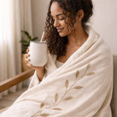 Couverture Sherpa Botanica Beige Clair