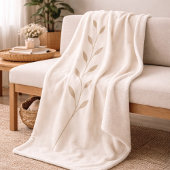 Couverture Sherpa Botanica Beige Clair