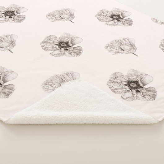 Couverture Sherpa Botanique de fleurs de pavot (3/4)