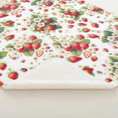 Couverture sherpa botanique fraise cosy (3/4)