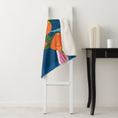 Couverture Sherpa Botanique Orange luxuriant (En situation)