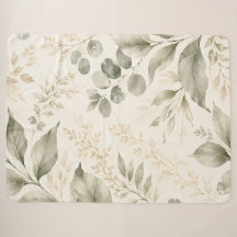 Couverture sherpa botanique Sage Meadow