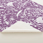 Couverture Sherpa Botanique violet moderne (3/4)