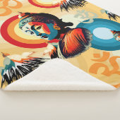 Couverture Sherpa Bouddha Lord Retro Pop Art Portrait (3/4)