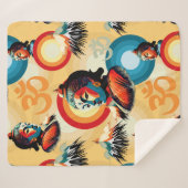 Couverture Sherpa Bouddha Lord Retro Pop Art Portrait (Devant (Horizontal))