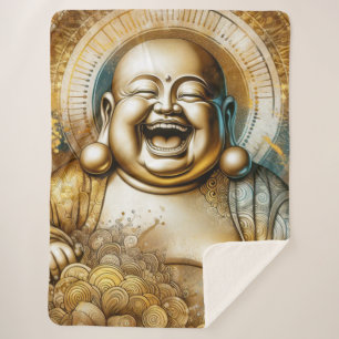 Couverture Sherpa Bouddha riant