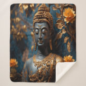 Couverture Sherpa Bouddha Ultra Soft Sherpa Blanche (Devant)