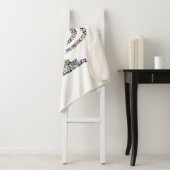 Couverture Sherpa Bougie Hanoukka colorée (En situation)