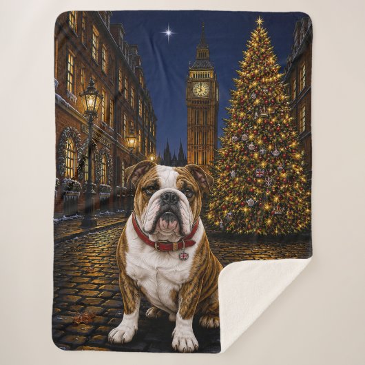 Couverture Sherpa Bouledogue Bringé Vacances (Devant)
