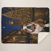 Couverture Sherpa Bouledogue Bringé Vacances (Devant (Horizontal))
