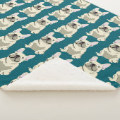 Couverture Sherpa Bouledogue Français Crème (3/4)