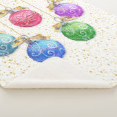 Couverture Sherpa Boules de Noël et Confetti (3/4)