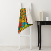 Couverture Sherpa Bouquet d'automne en bleu (En situation)