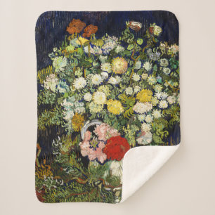 Couverture Sherpa Bouquet de fleurs dans un vase de Vincent Van Gogh
