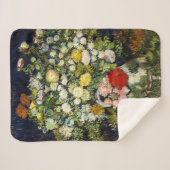 Couverture Sherpa Bouquet de fleurs dans un vase de Vincent Van Gogh (Devant (Horizontal))