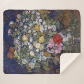 Couverture Sherpa Bouquet de fleurs dans un vase | Van Gogh | (Devant (Horizontal))