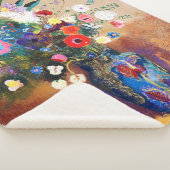 Couverture Sherpa Bouquet de fleurs par Odilon Redon (3/4)