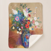 Couverture Sherpa Bouquet de fleurs par Odilon Redon (Devant)