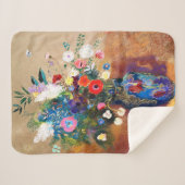 Couverture Sherpa Bouquet de fleurs par Odilon Redon (Devant (Horizontal))