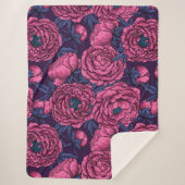 Couverture Sherpa Bouquet de galets roses (Devant)