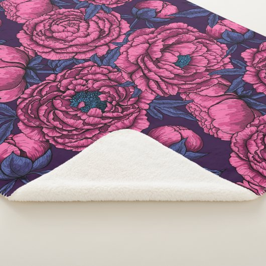 Couverture Sherpa Bouquet de galets roses (3/4)