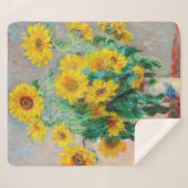 Couverture Sherpa Bouquet de tournesols Claude Monet (Devant (Horizontal))