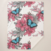 Couverture Sherpa Bouquet tropical (Devant)