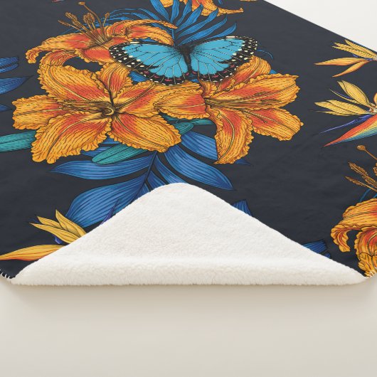 Couverture Sherpa Bouquet tropical (3/4)