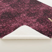 Couverture Sherpa Bourgogne Empreinte de léopard Gold Love (3/4)