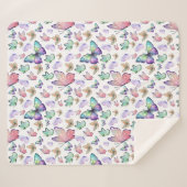 Couverture Sherpa Bouteilles d'aquarelle Motif sans couture (Devant (Horizontal))