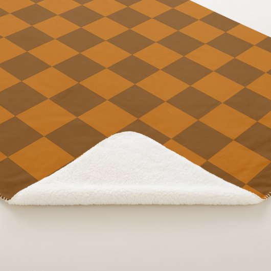 Couverture Sherpa Bouton À damiers Brown (3/4)