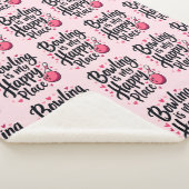 Couverture Sherpa Bowling Lover Cute Retro Aesthetic Sports Design (3/4)