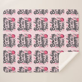 Couverture Sherpa Bowling Lover Cute Retro Aesthetic Sports Design (Devant (Horizontal))