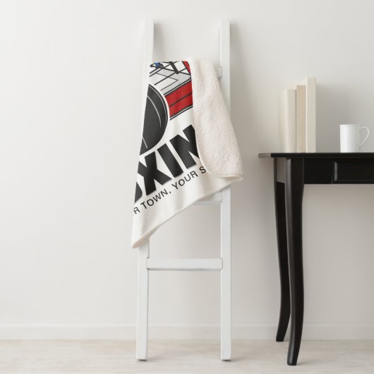 Couverture Sherpa Boxe Anneau AJOUTER NOM Boxer Gym Speed Sac (En situation)