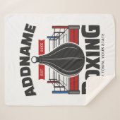 Couverture Sherpa Boxe Anneau AJOUTER NOM Boxer Gym Speed Sac (Devant (Horizontal))