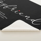 Couverture Sherpa Boyfriend Définition Amour Coeur Élégant Script (3/4)