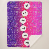 Couverture Sherpa Bracelet Bestie - Conception d'amitié (Devant)