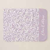 Couverture Sherpa Branche de Saule Violet Lilas Monogrammé (Devant (Horizontal))