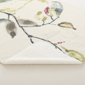 Couverture Sherpa Branche feuille aquarelle (3/4)