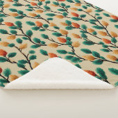 Couverture Sherpa Branches colorées en Pinecone d'hiver (3/4)