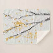 Couverture Sherpa Branches de l'arbre d'automne avec feuilles de aut (Devant (Horizontal))