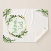 Couverture Sherpa Branches d'olivier en fleurs (Devant (Horizontal))