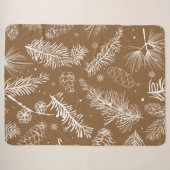 Couverture Sherpa Branches et pin 3 (Devant (Horizontal))