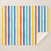 Couverture Sherpa Bright Beach Striped Motif (Devant (Horizontal))