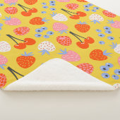 Couverture Sherpa Bright Coloré Motif Fruit Berry (3/4)