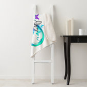 Couverture Sherpa Bright infinity with rainbow butterfly (En situation)